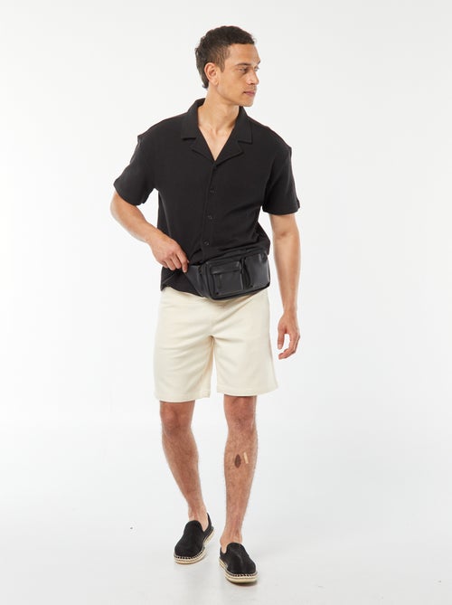 Effen bermuda met elastische taille en trekkoordjes - Kiabi