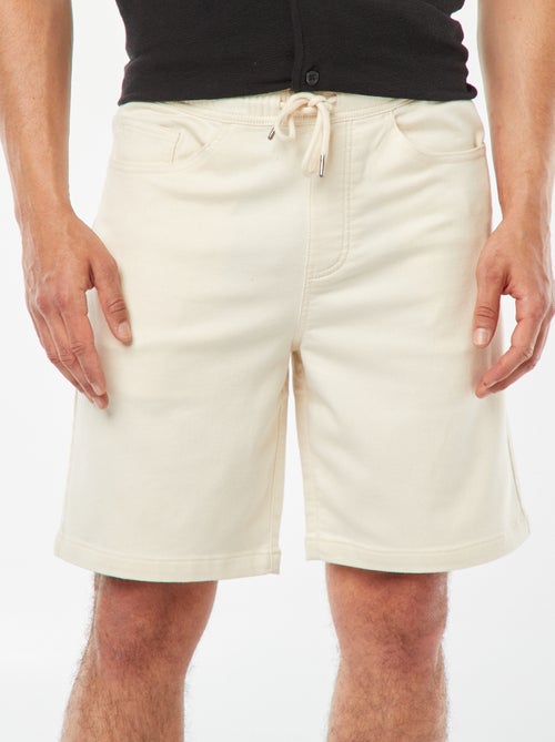 Effen bermuda met elastische taille en trekkoordjes - Kiabi