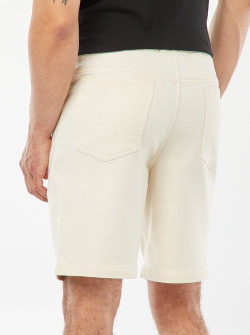 Effen bermuda met elastische taille en trekkoordjes - Kiabi