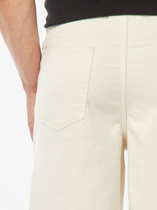 Effen bermuda met elastische taille en trekkoordjes - Kiabi