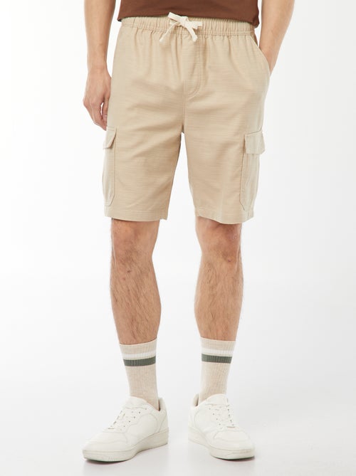 Effen bermuda met zakken met klepje - Kiabi