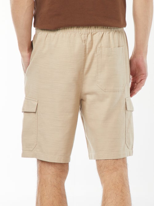 Effen bermuda met zakken met klepje - Kiabi