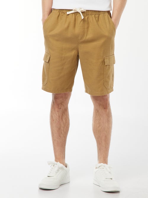 Effen bermuda met zakken met klepje - Kiabi