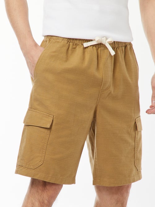 Effen bermuda met zakken met klepje - Kiabi