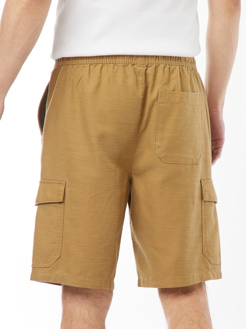 Effen bermuda met zakken met klepje - Kiabi