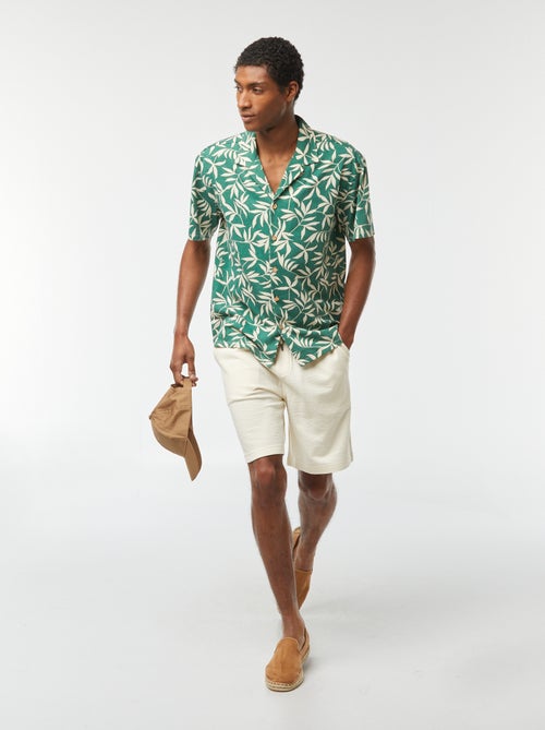 Effen bermuda met zakken - Kiabi