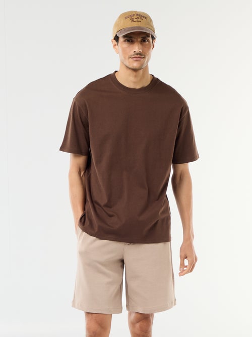 Effen bermuda van lichte joggingstof - Kiabi