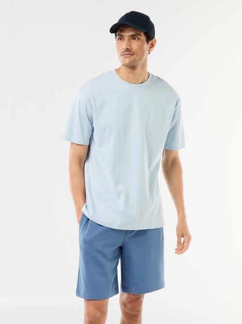 Effen bermuda van lichte joggingstof - Kiabi