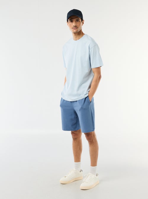 Effen bermuda van lichte joggingstof - Kiabi