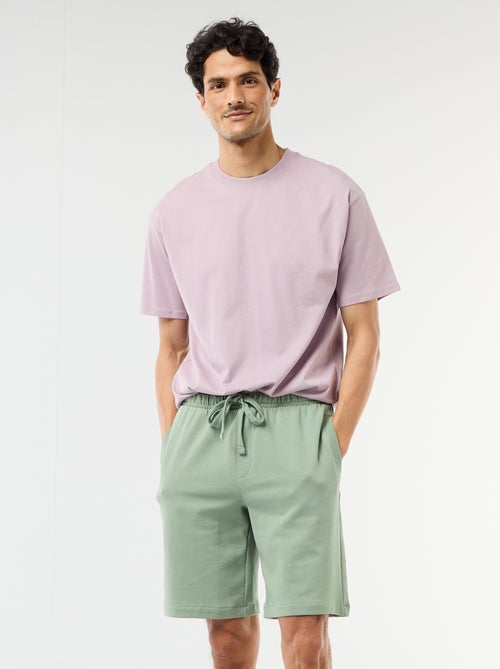 Effen bermuda van lichte joggingstof - Kiabi