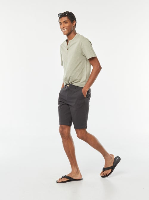 Effen bermuda van piquékatoen - Kiabi