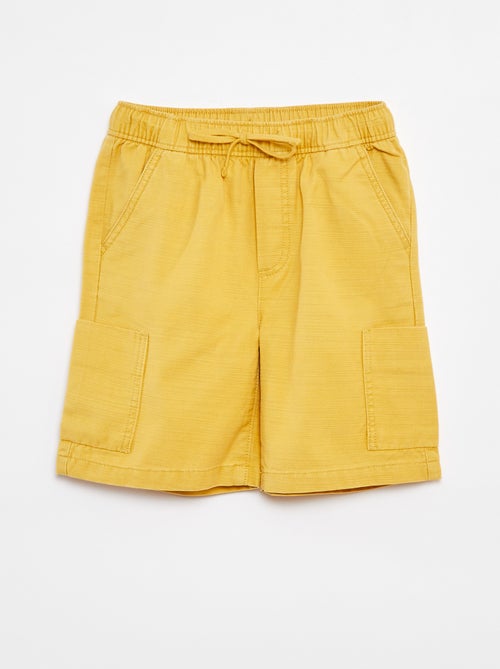 Effen bermuda van twill met zakken - Kiabi