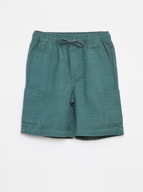 Effen bermuda van twill met zakken - Kiabi