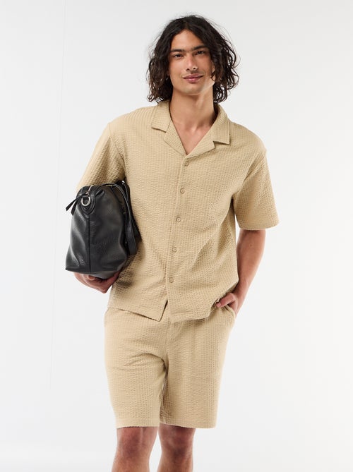 Effen bermuda van zware jersey - Kiabi