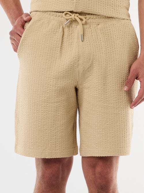 Effen bermuda van zware jersey - Kiabi