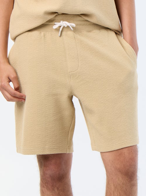 Effen bermuda van zware jersey - Kiabi