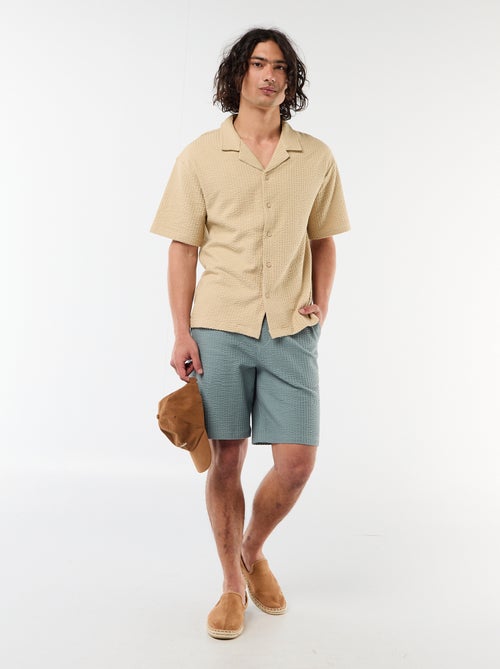 Effen bermuda van zware jersey - Kiabi