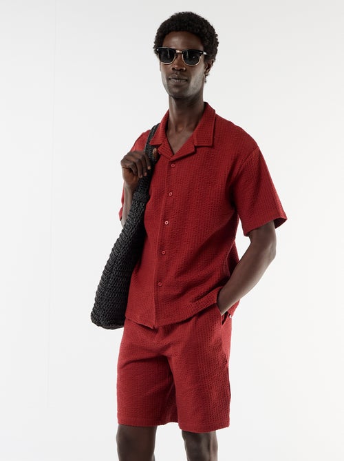 Effen bermuda van zware jersey - Kiabi