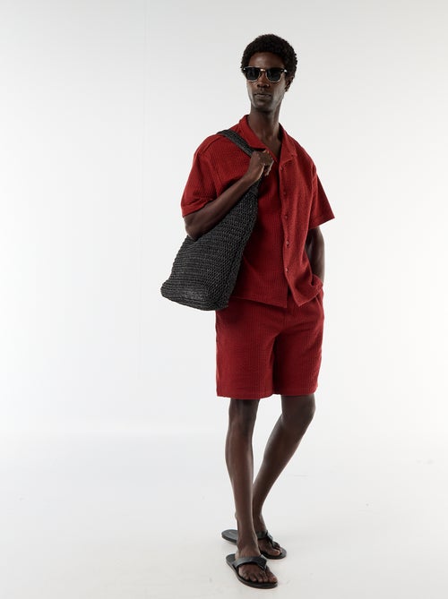 Effen bermuda van zware jersey - Kiabi