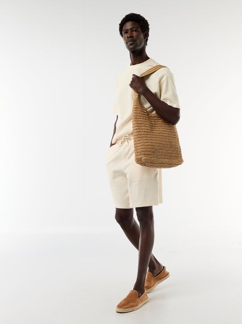 Effen bermuda van zware jersey - Kiabi