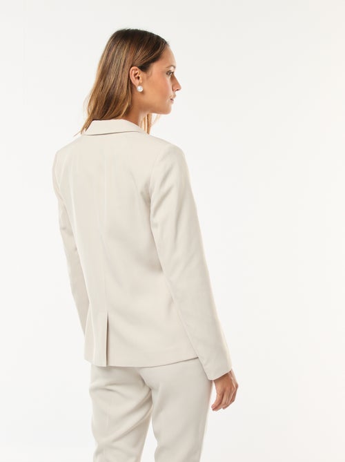 Effen blazer met ingekeepte kraag - Kiabi