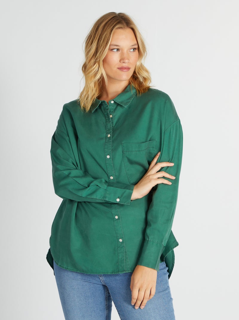 Effen blouse GROEN - Kiabi
