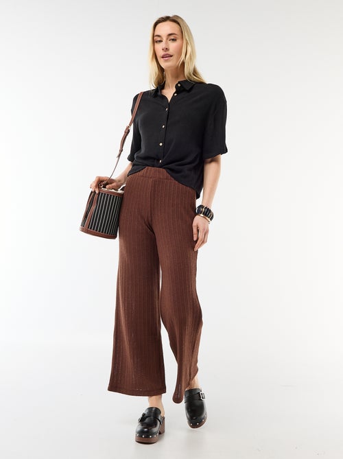 Effen blouse met korte mouwen - Kiabi