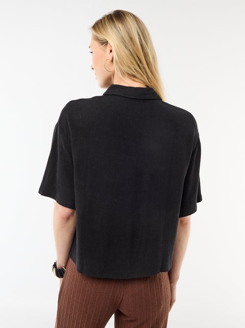 Effen blouse met korte mouwen - Kiabi