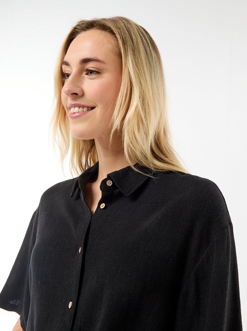 Effen blouse met korte mouwen - Kiabi