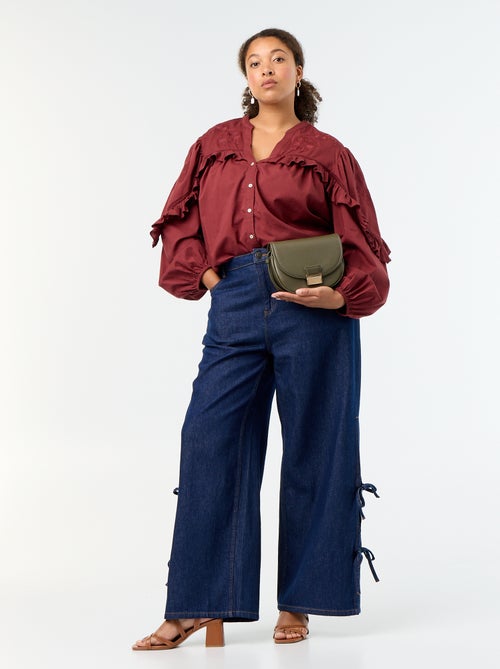 Effen blouse met ruches - Kiabi Effen blouse met ruches - Kiabi