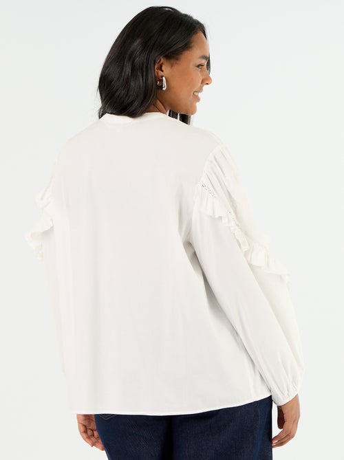 Effen blouse met ruches - Kiabi Effen blouse met ruches - Kiabi