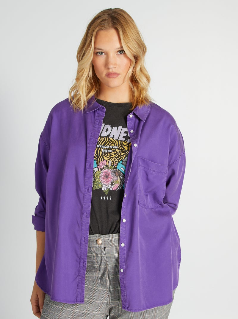 Effen blouse PAARS - Kiabi