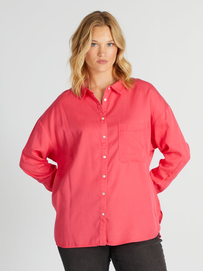 Effen blouse roze - Kiabi