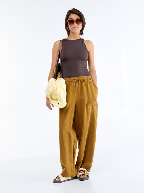 Effen body met goudkleurige sieraden op de schouderbandjes - Kiabi