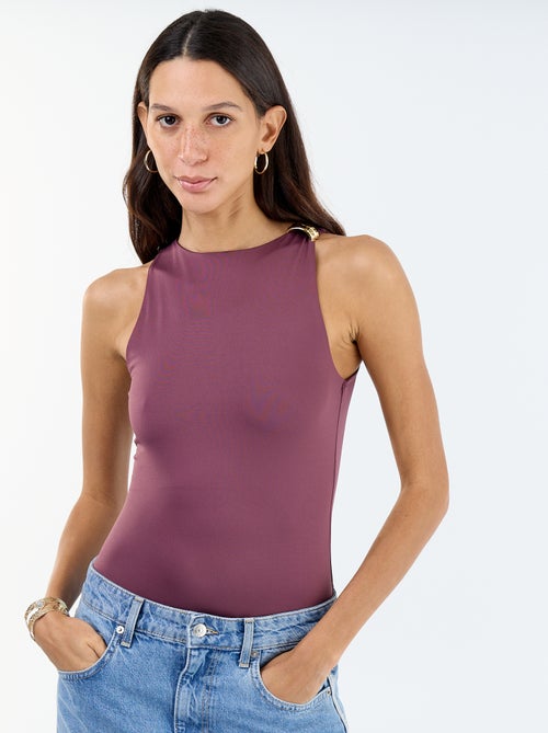 Effen body met goudkleurige sieraden op de schouderbandjes - Kiabi