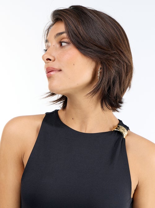 Effen body met goudkleurige sieraden op de schouderbandjes - Kiabi