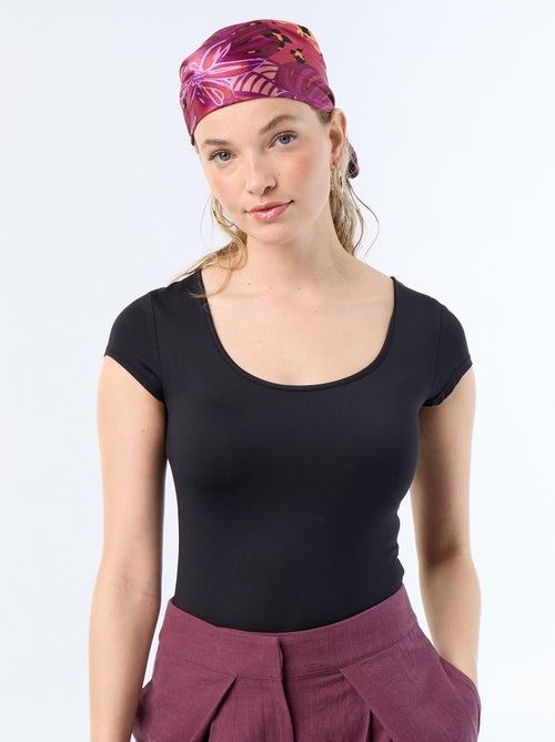 Effen body met korte mouwen - Kiabi