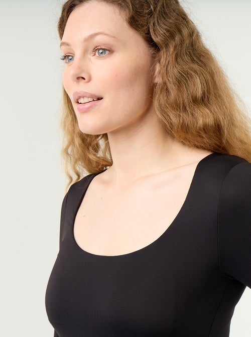 Effen body met lange mouwen - Kiabi