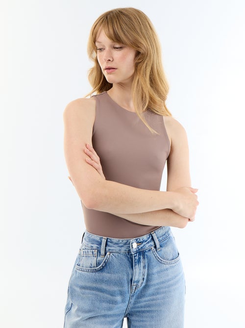 Effen body met ronde hals - Kiabi