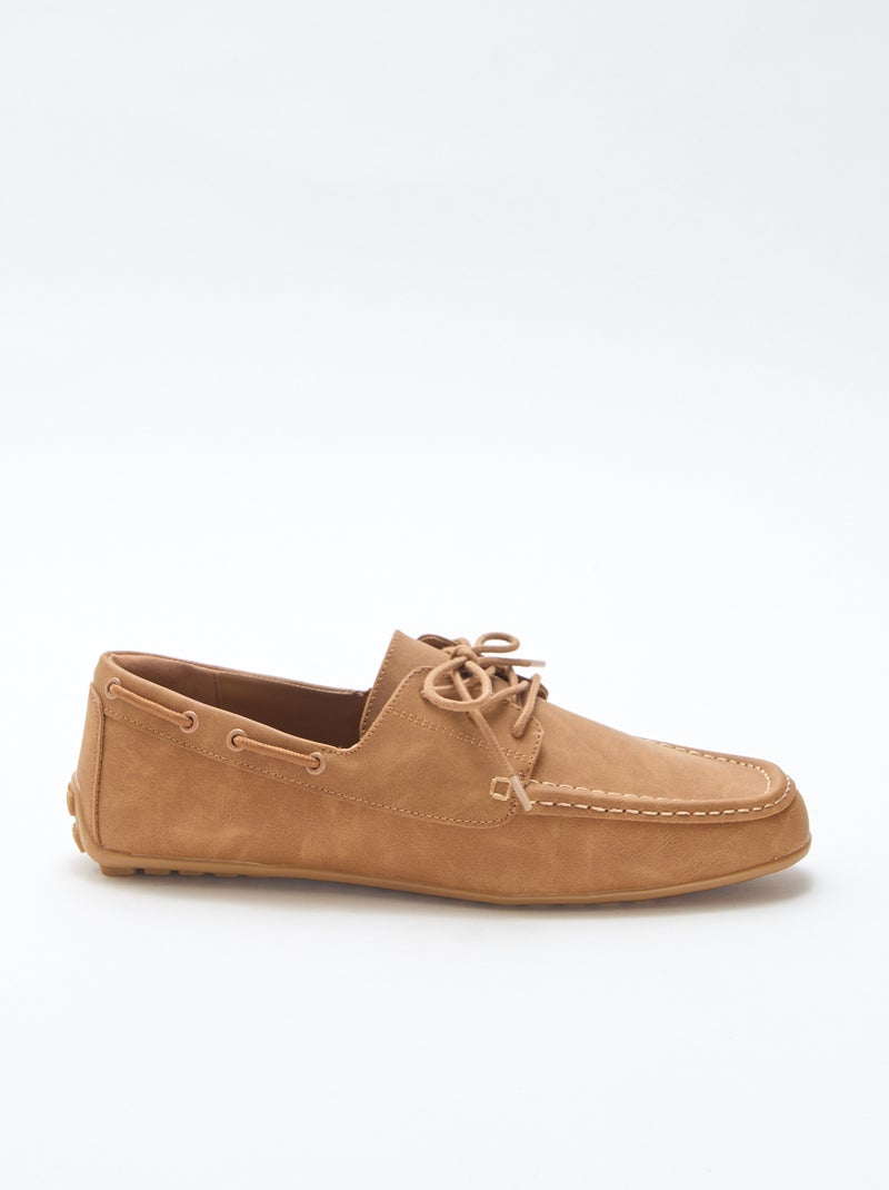 Effen bootschoenen Bruin - Kiabi