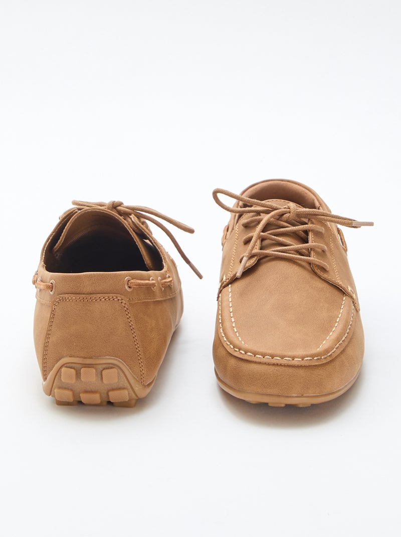 Effen bootschoenen Bruin - Kiabi