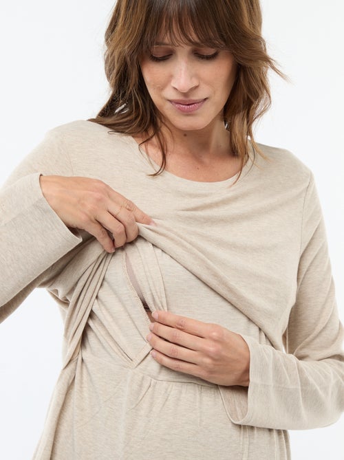 Effen borstvoedings-T-shirt - Kiabi