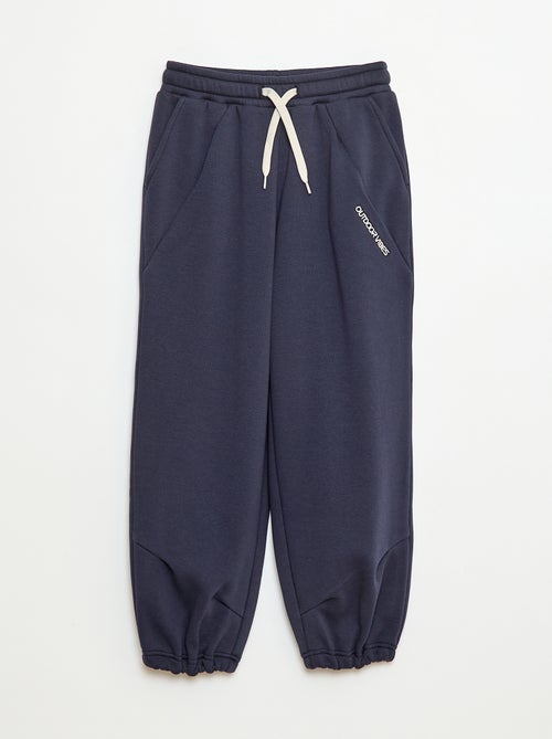 Effen brede joggingbroek van katoen - Kiabi