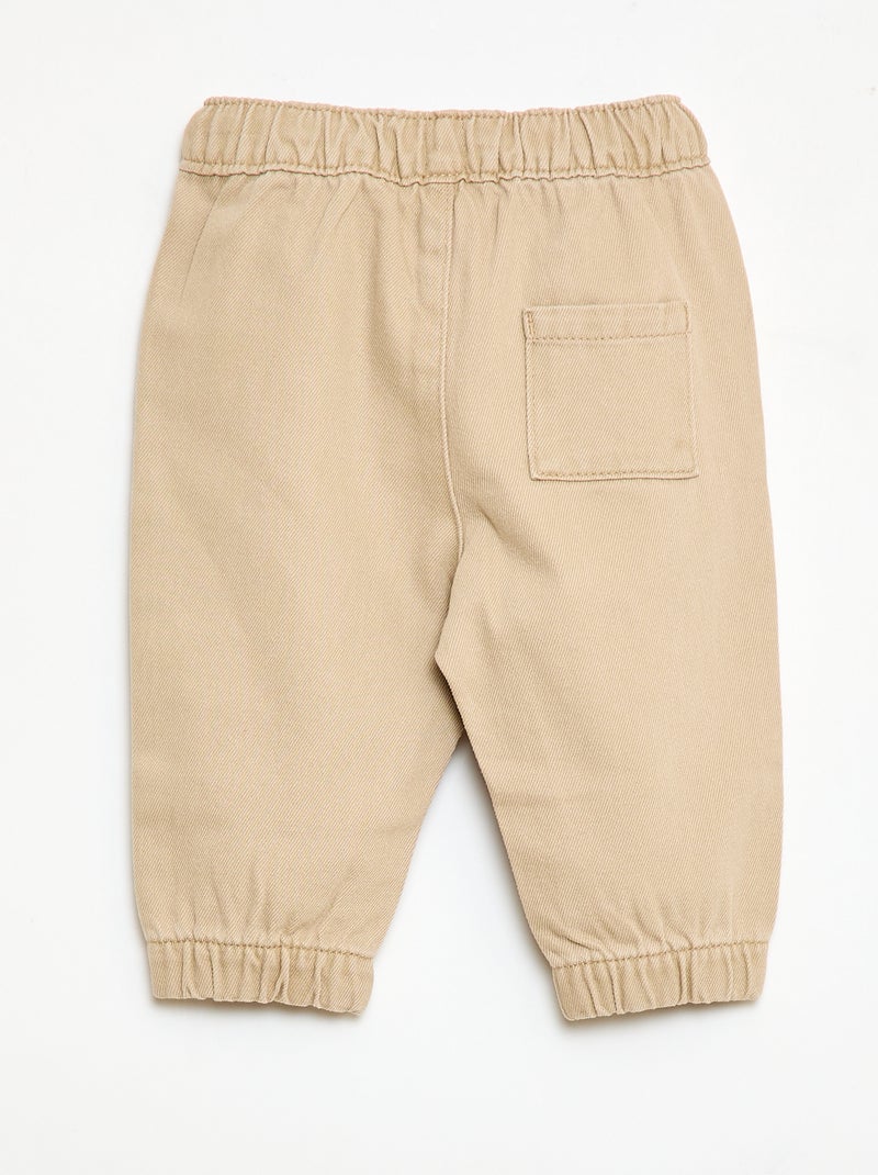 Effen broek Comfort fit-model Biege - Kiabi