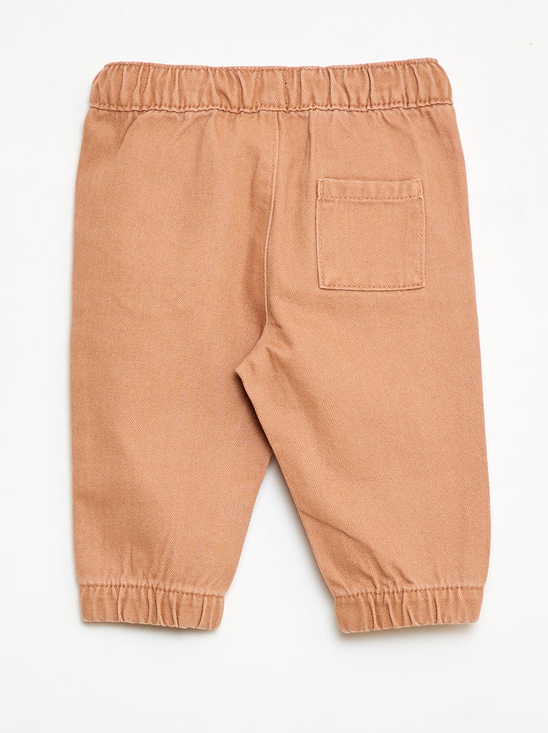 Effen broek Comfort fit-model Bruin - Kiabi