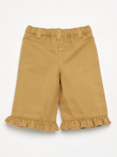 Effen broek met gerimpelde onderkant - Kiabi