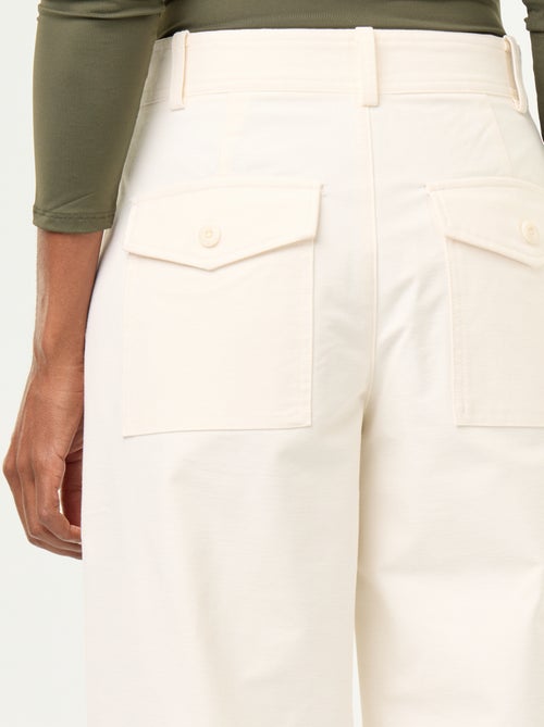 Effen broek met wijde pasvorm - Kiabi