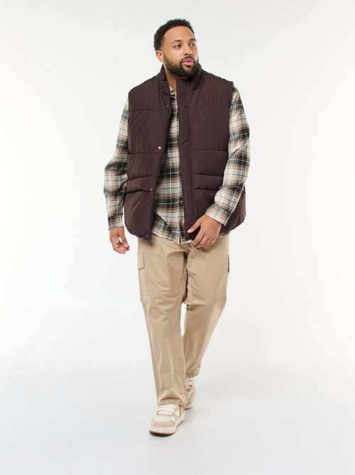 Effen broek met zakken en riemlussen - Kiabi