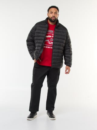 Effen broek met zakken en riemlussen