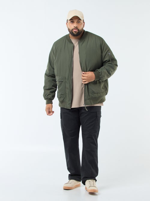 Effen broek met zakken en riemlussen - Kiabi